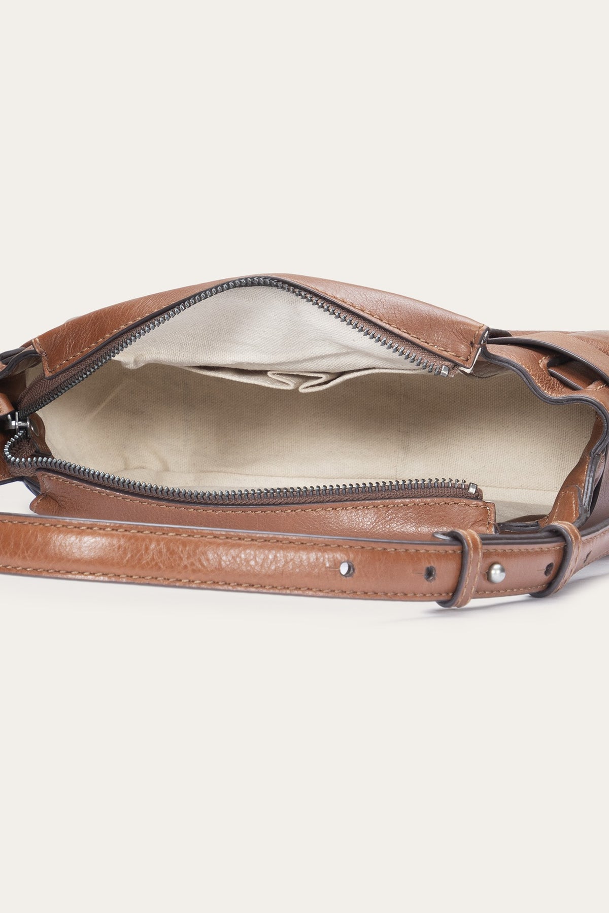 FRYE Women's Cognac Heather Leather Shoulder Bag