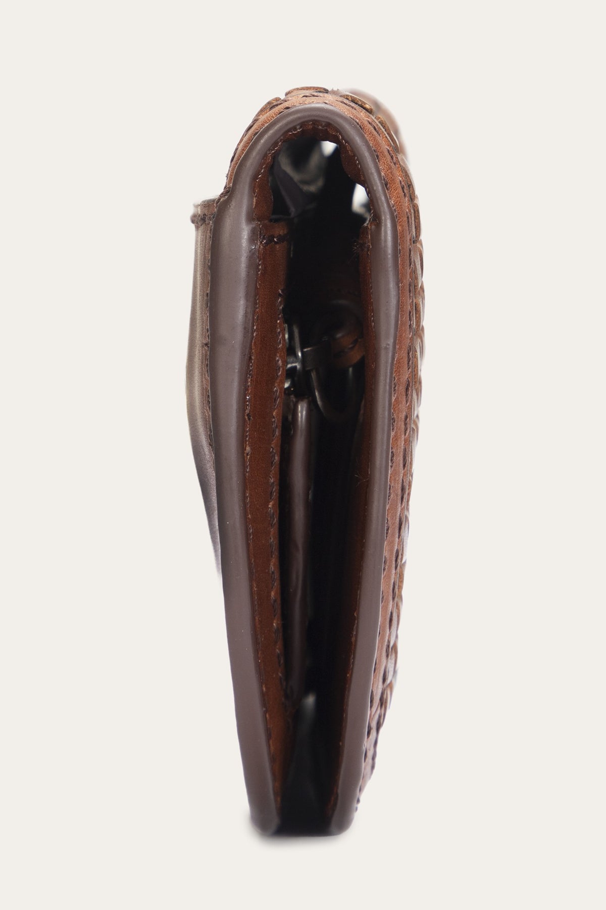 FRYE Women's Cognac Jennie Leather Clutch