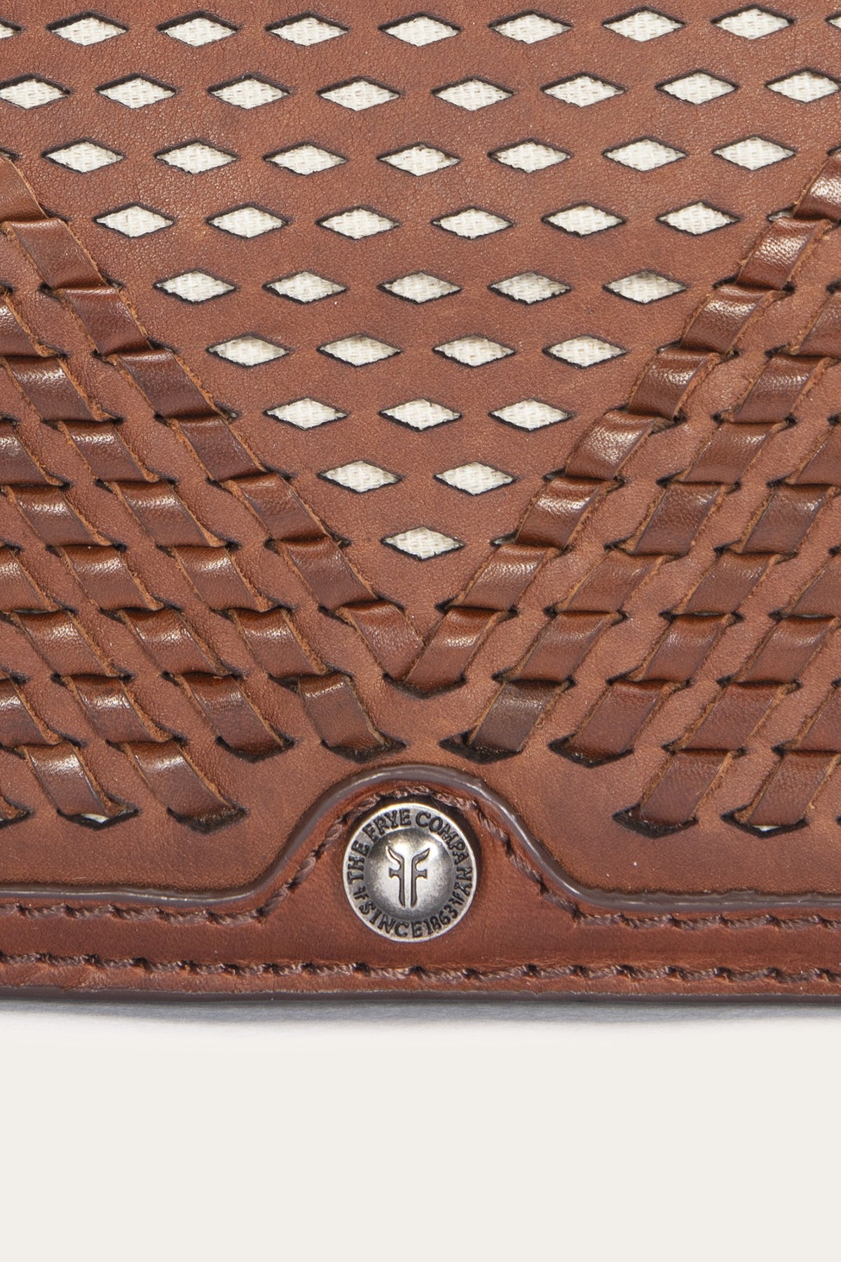 FRYE Women's Cognac Jennie Leather Clutch