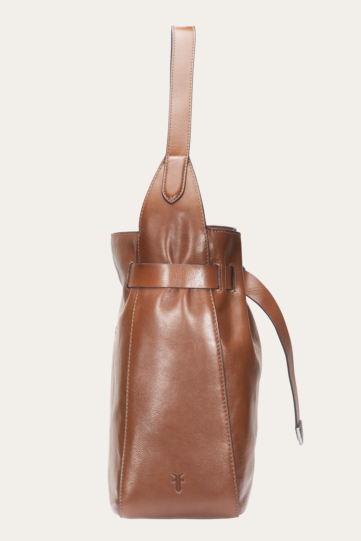 FRYE Women's Cognac Heather Leather Hobo Bag