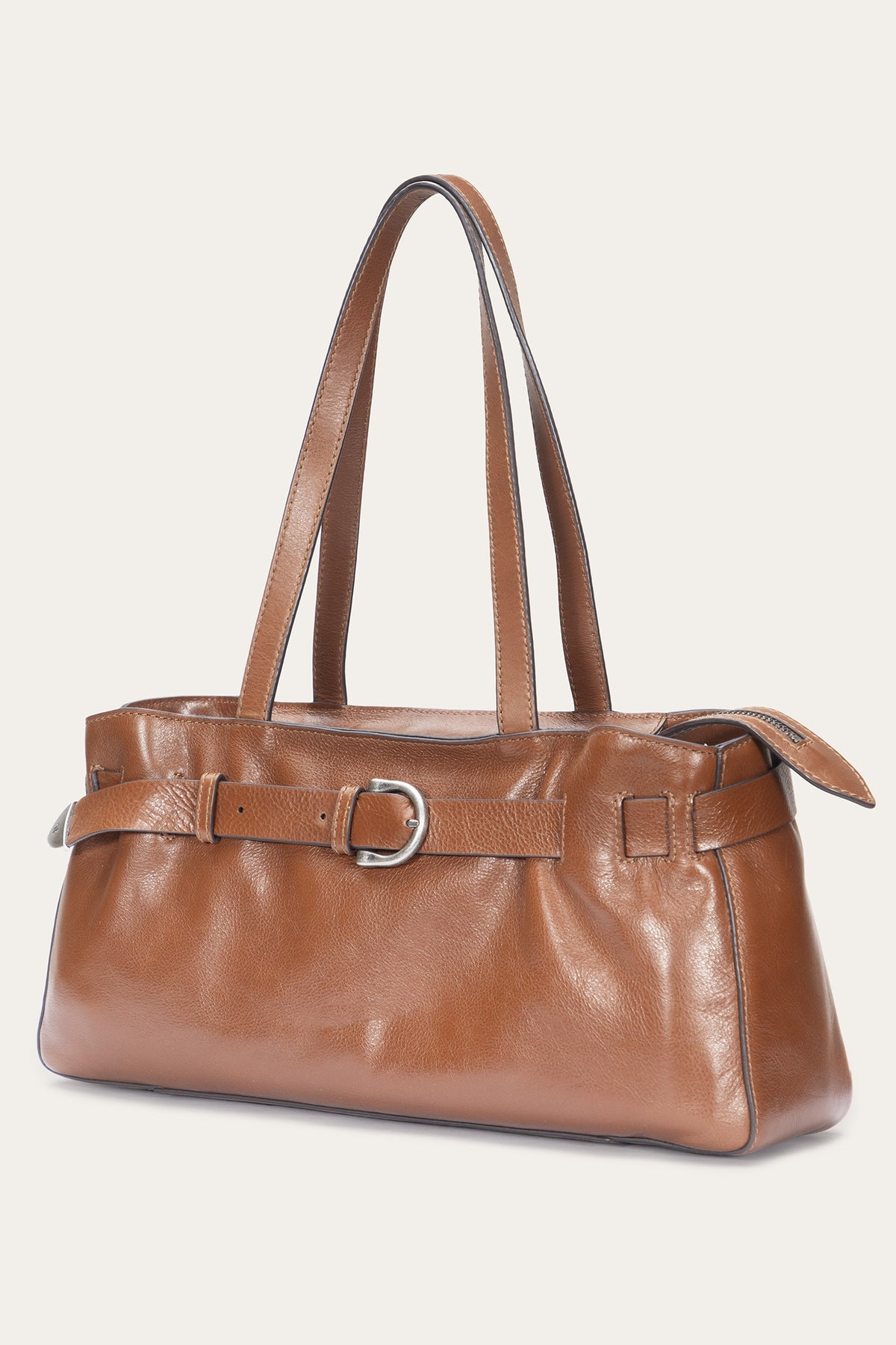 FRYE Women's Cognac Heather Leather Satchel