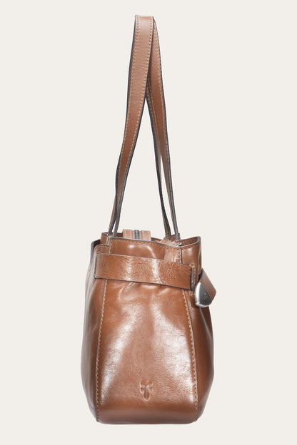 FRYE Women's Cognac Heather Leather Satchel