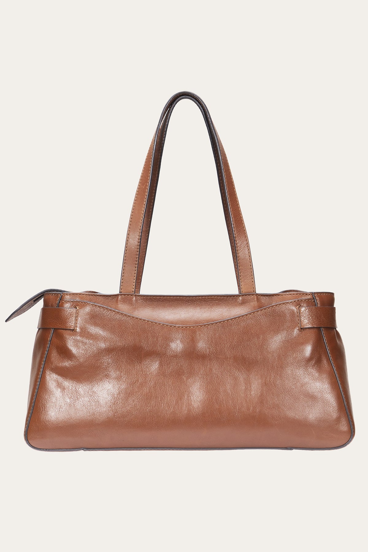 FRYE Women's Cognac Heather Leather Satchel