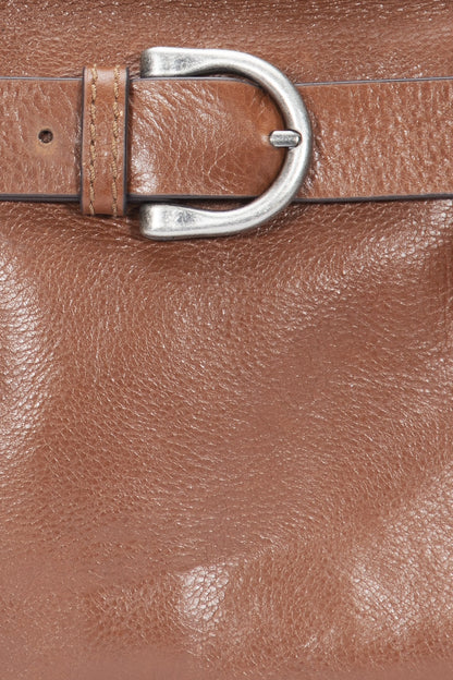 FRYE Women's Cognac Heather Leather Satchel