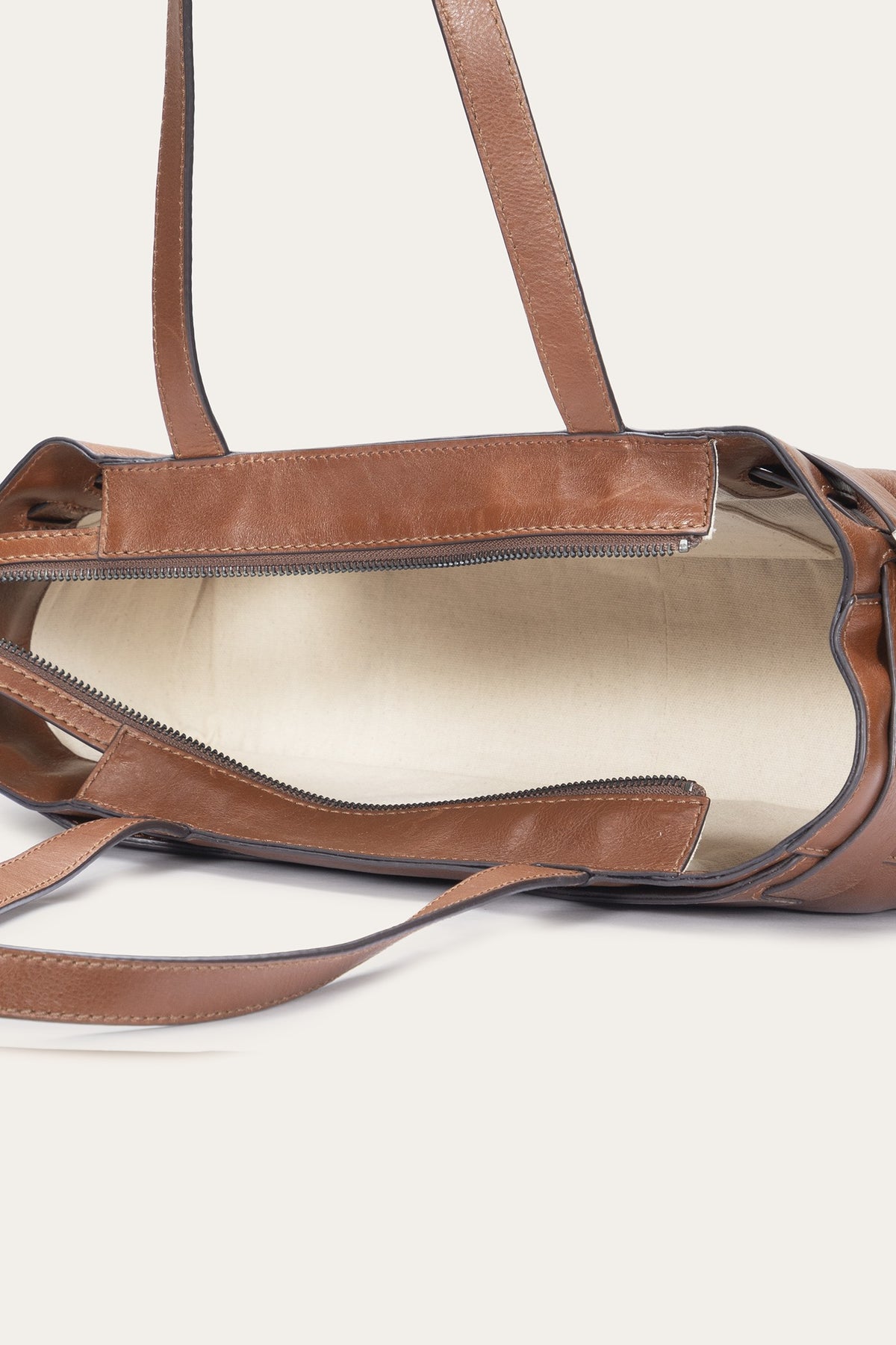 FRYE Women's Cognac Heather Leather Satchel