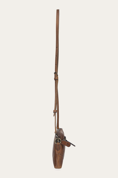 FRYE Melissa Cognac Crossbody Wristlet