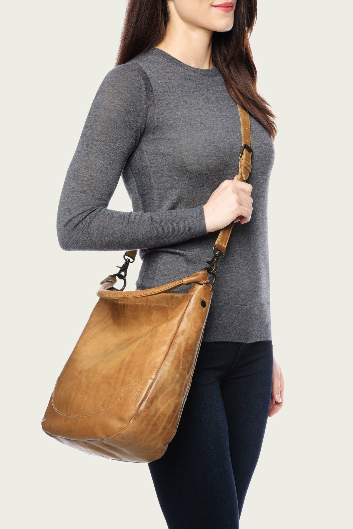 FRYE Melissa Beige Hobo