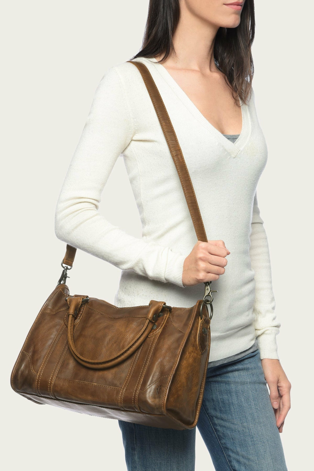 FRYE Melissa Cognac Satchel