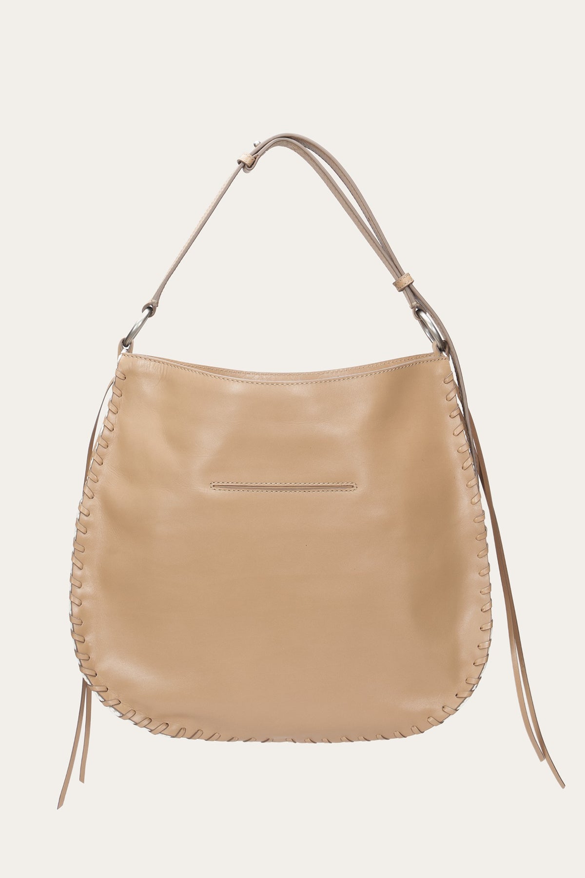 FRYE Women's Beige Hailey Leather Hobo Bag