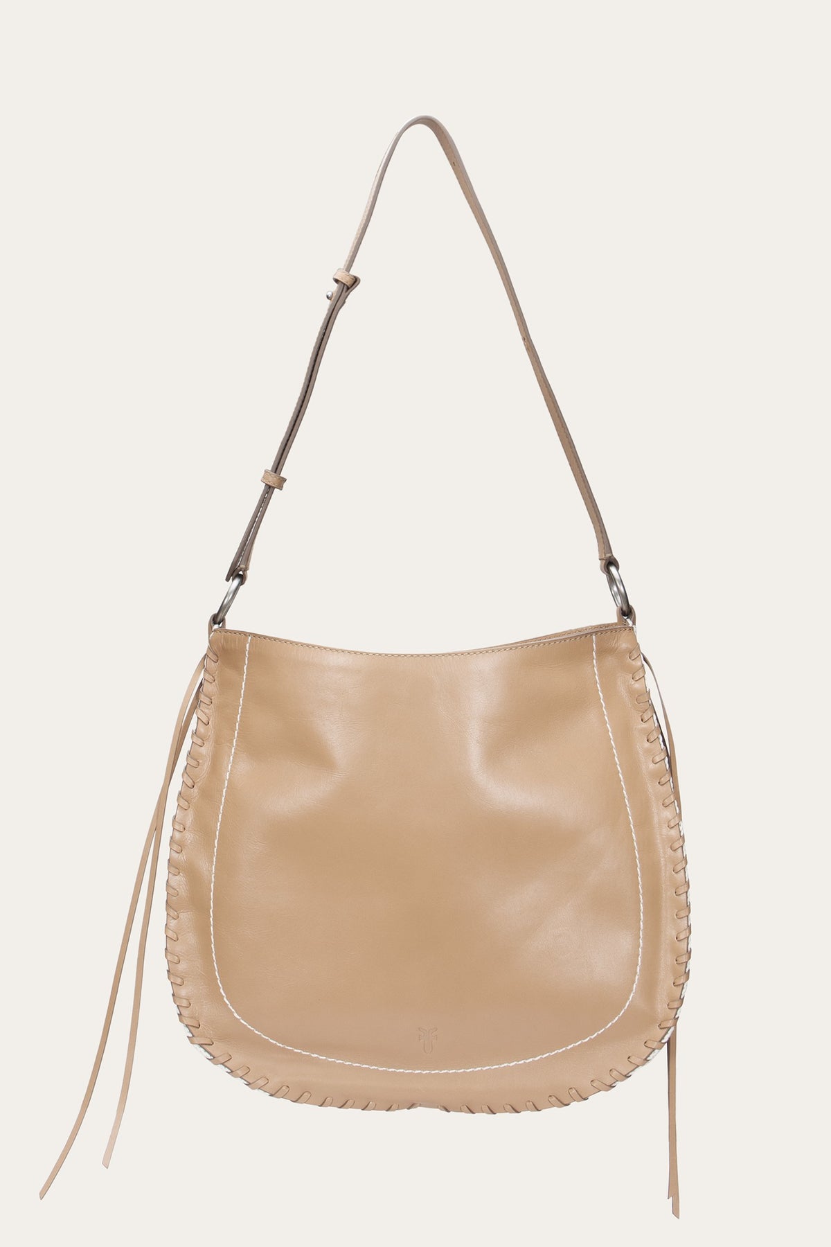 FRYE Women's Beige Hailey Leather Hobo Bag
