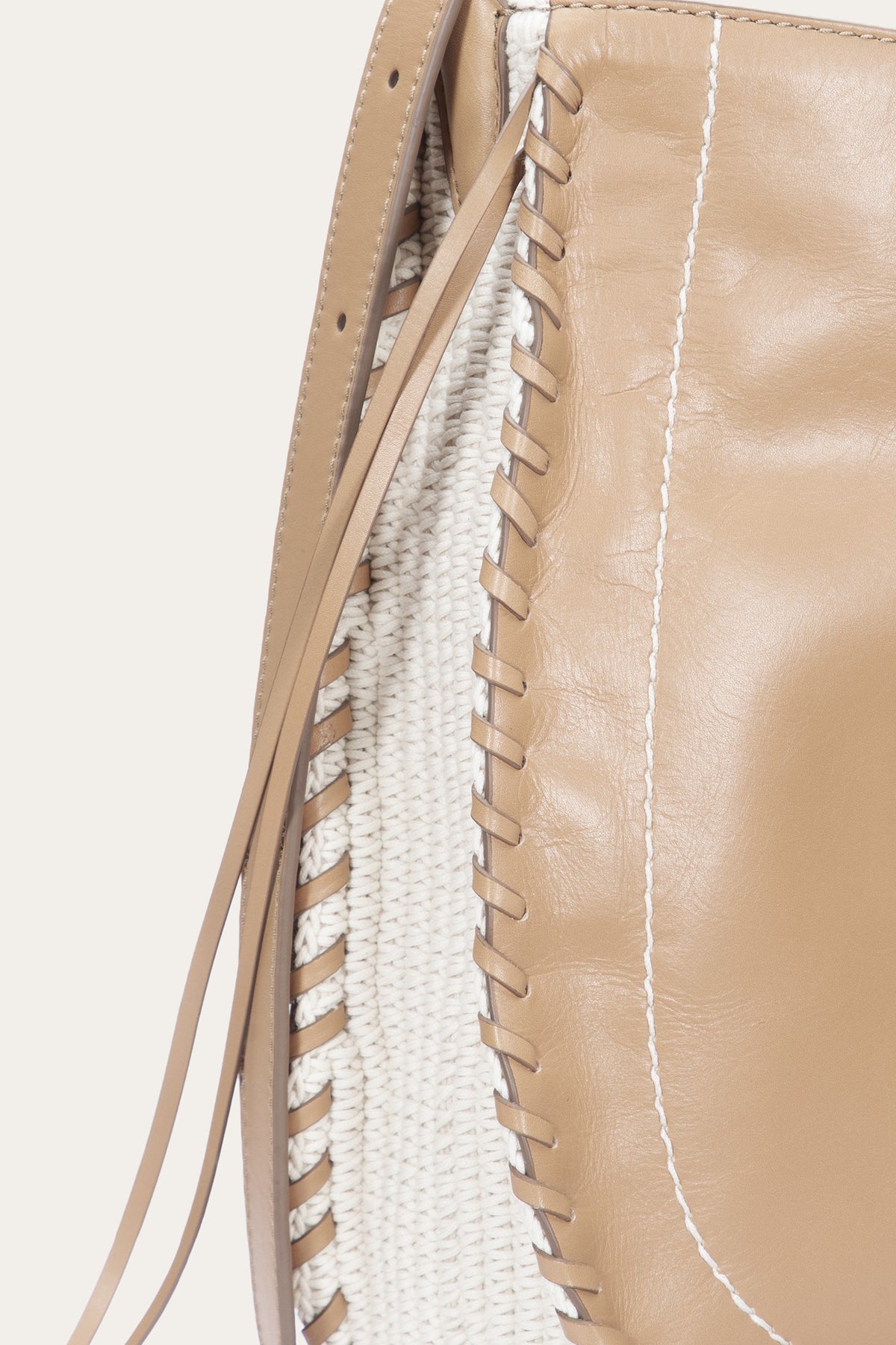 FRYE Women's Beige Hailey Leather Hobo Bag