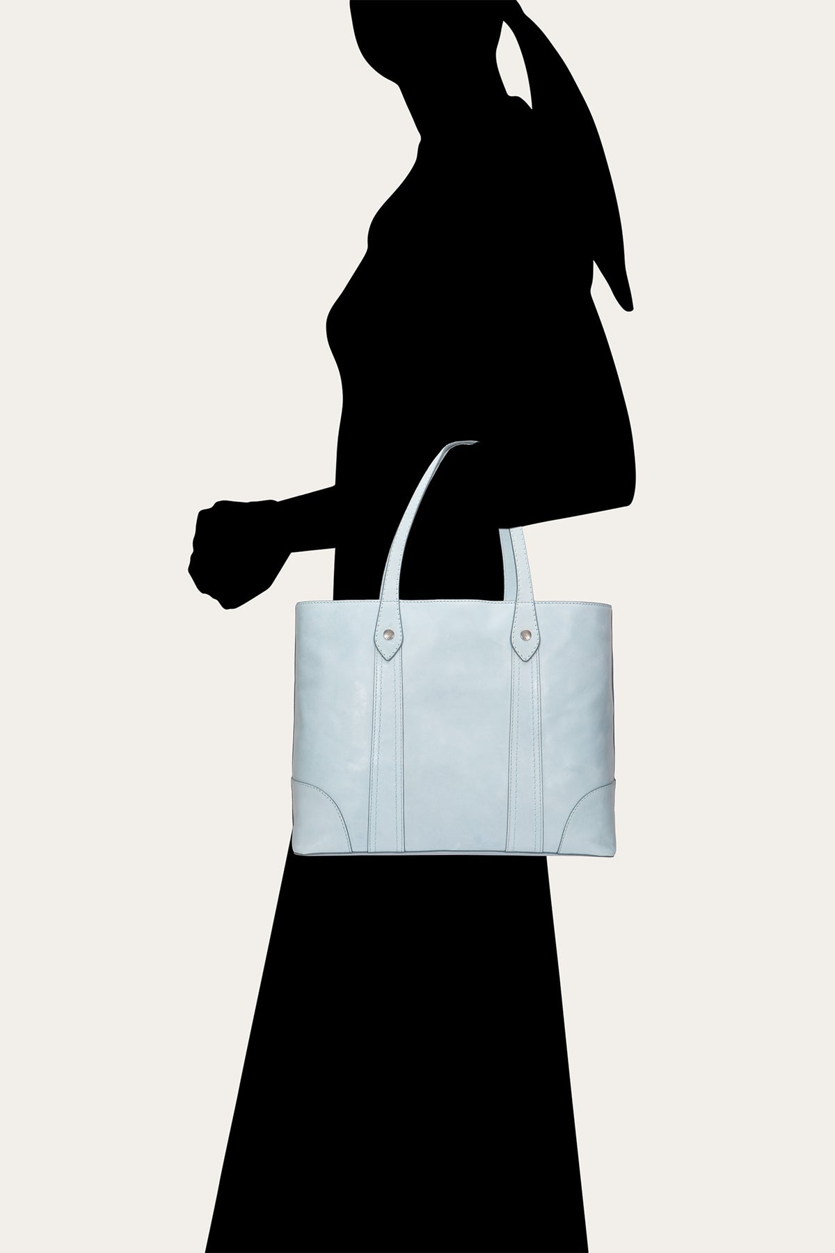 FRYE Women's Light Sky Melissa Leather Shopper Bag