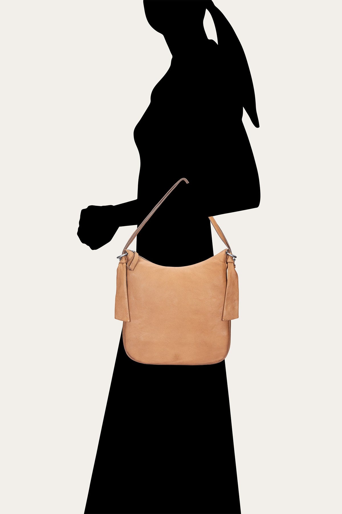 FRYE Women's Nora Backpack Hobo Bag (Beige)