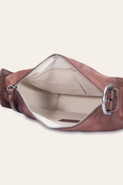 FRYE Women's Cognac Carla Studded Shoulder Bag