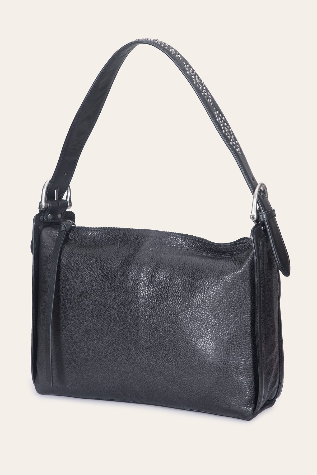 FRYE Women's Black Carla Studded Shoulder Bag