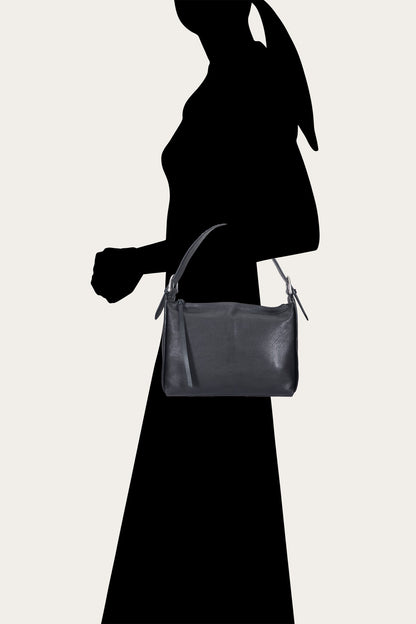 FRYE Women's Black Carla Studded Shoulder Bag