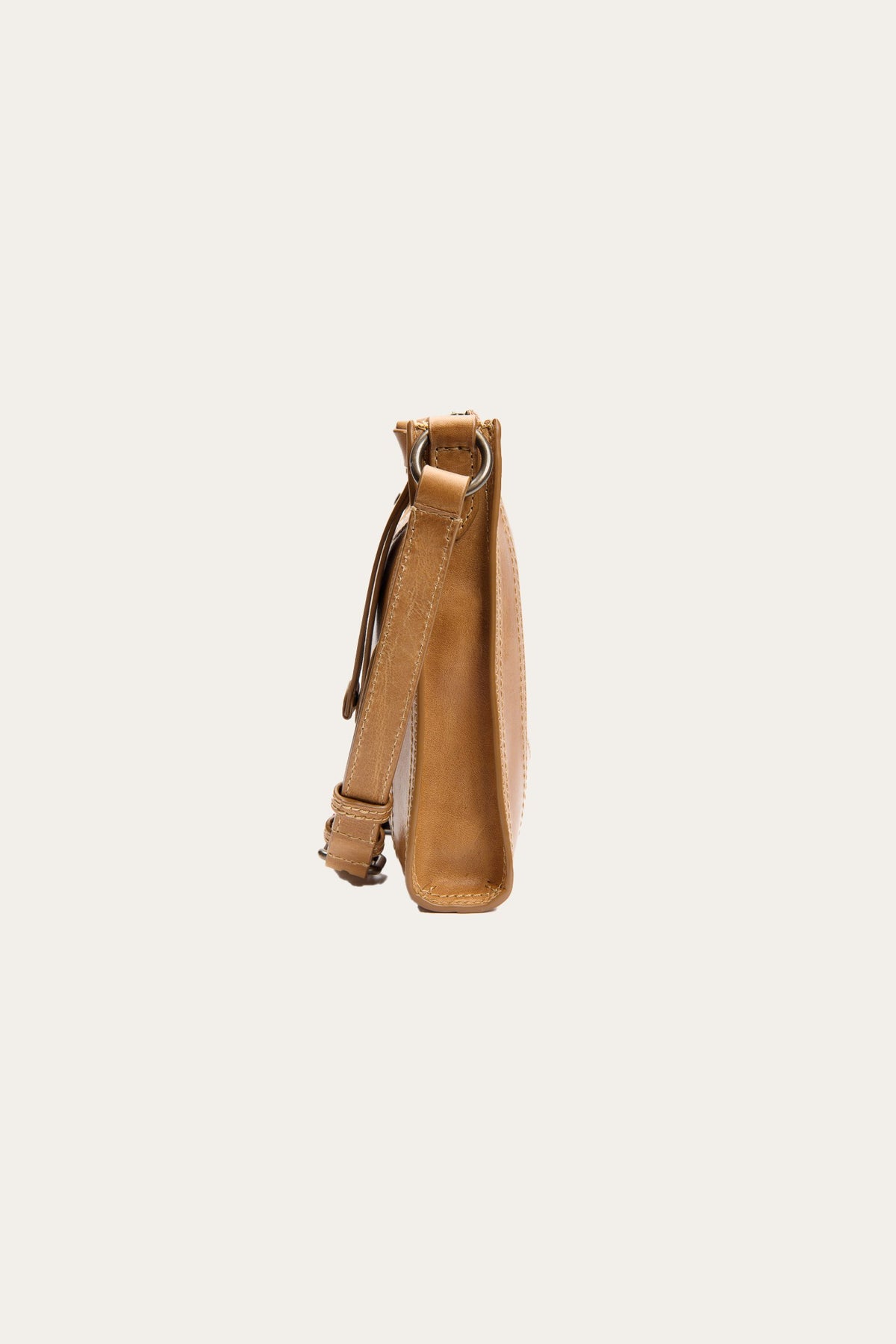 FRYE Melissa Zip Crossbody in Beige