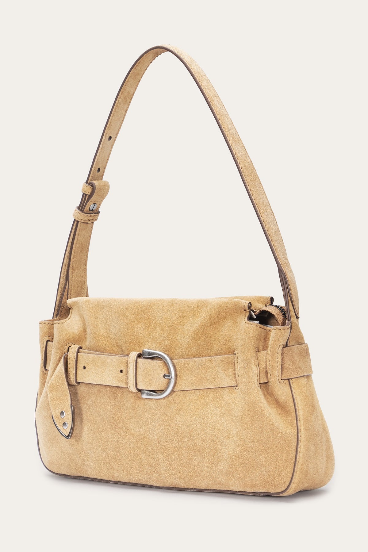 FRYE Women's Beige Heather Suede Shoulder Bag