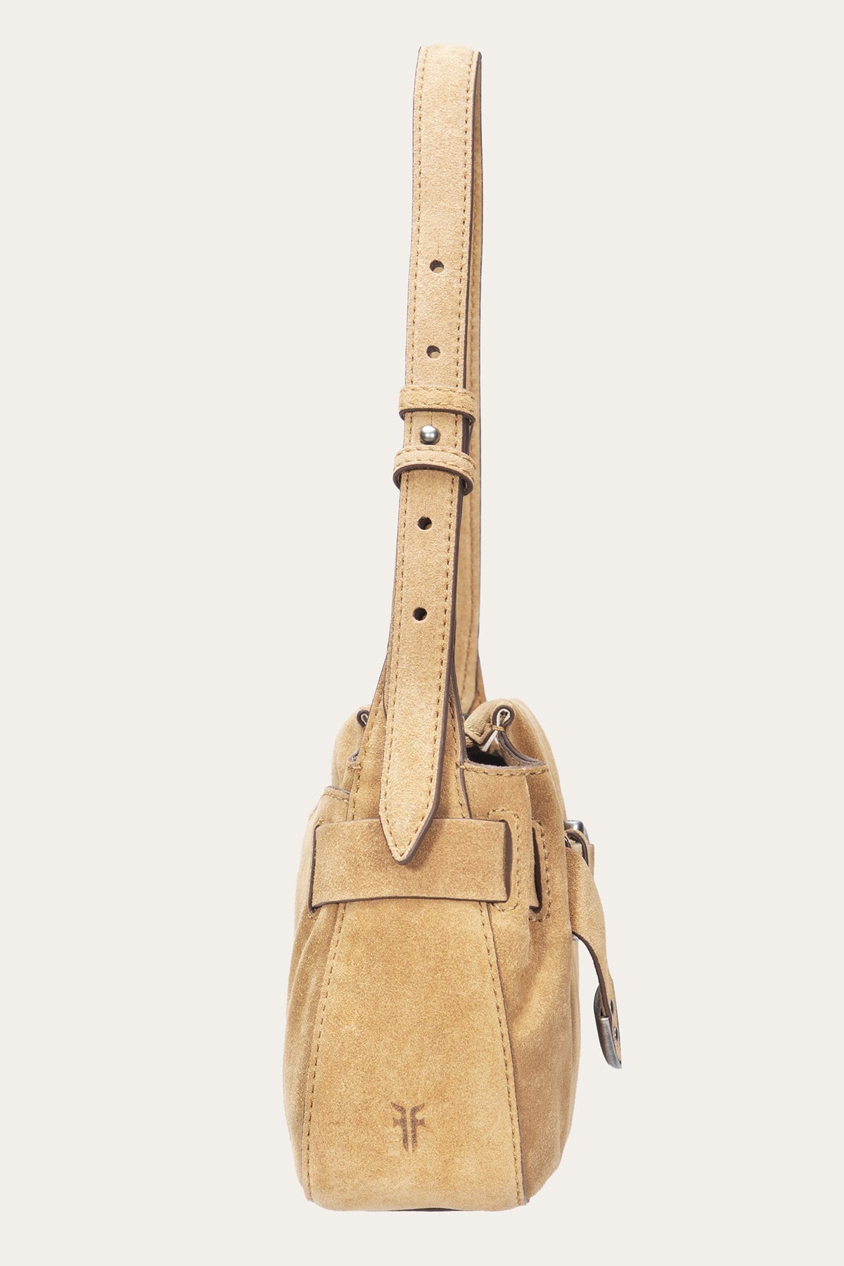 FRYE Women's Beige Heather Suede Shoulder Bag