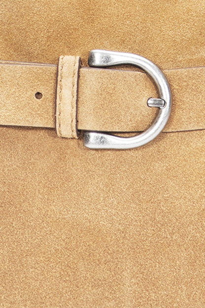 FRYE Women's Beige Heather Suede Shoulder Bag