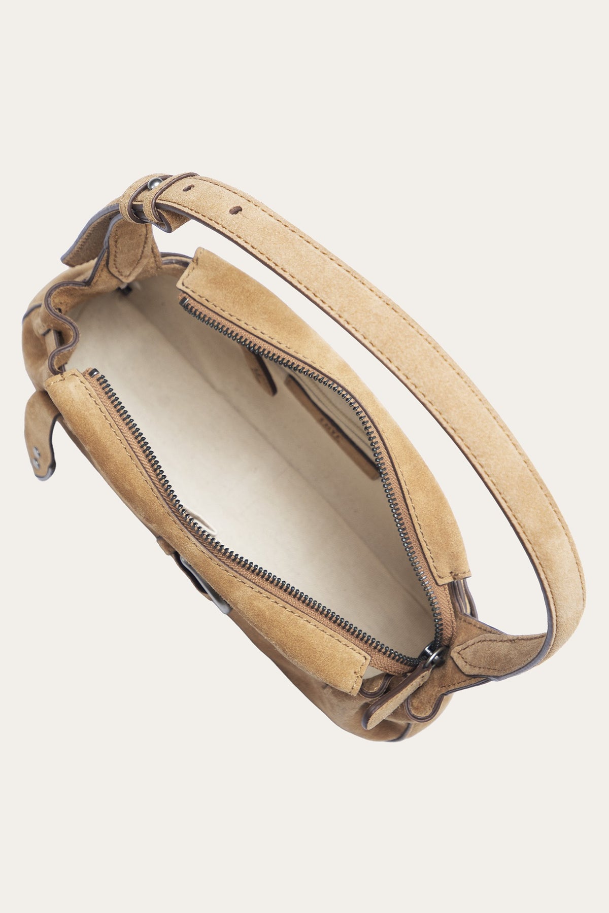 FRYE Women's Beige Heather Suede Shoulder Bag