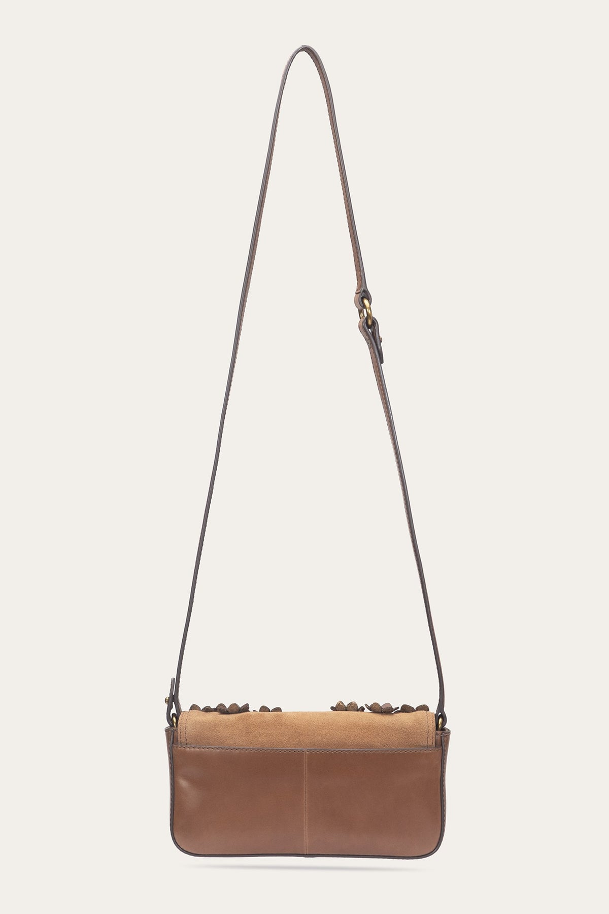 FRYE Cognac Melissa Floral Convertible Mini Flap