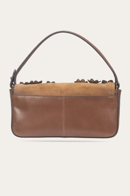 FRYE Cognac Melissa Floral Convertible Mini Flap