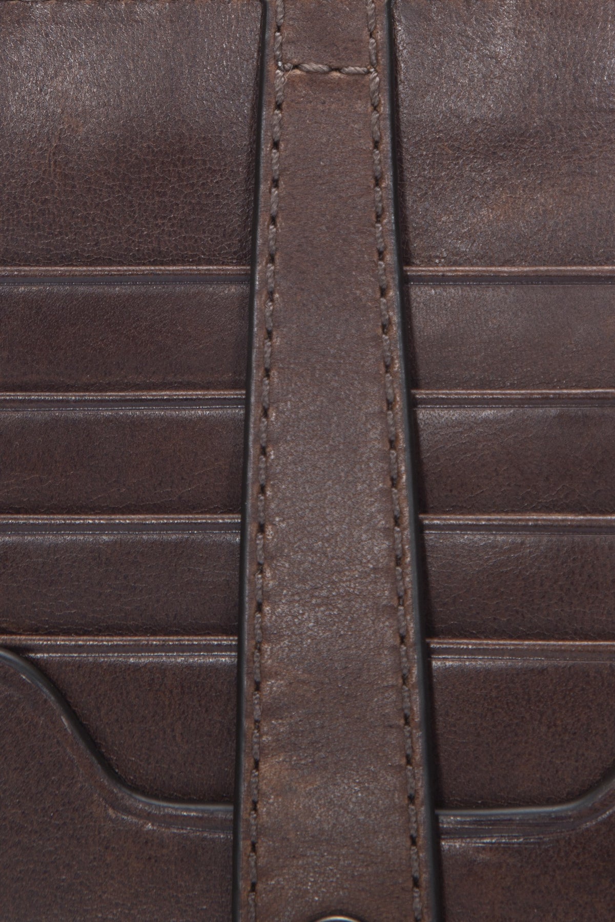 FRYE Melissa Dark Brown Snap Card Wallet