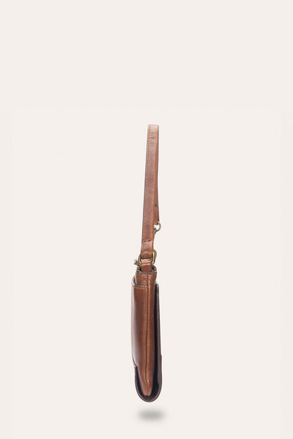FRYE Melissa Convertible Wristlet Wallet in Cognac