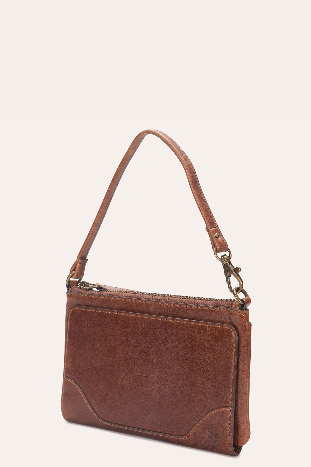FRYE Melissa Convertible Wristlet Wallet in Cognac