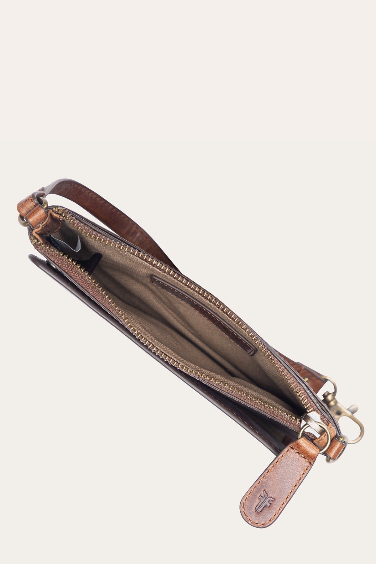 FRYE Melissa Convertible Wristlet Wallet in Cognac