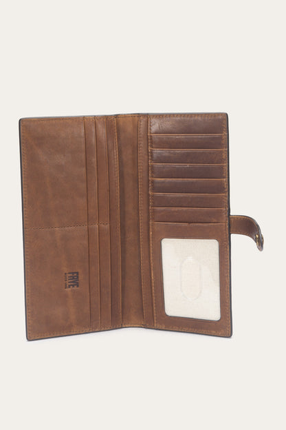FRYE Women's Cognac Melissa Slim Wallet