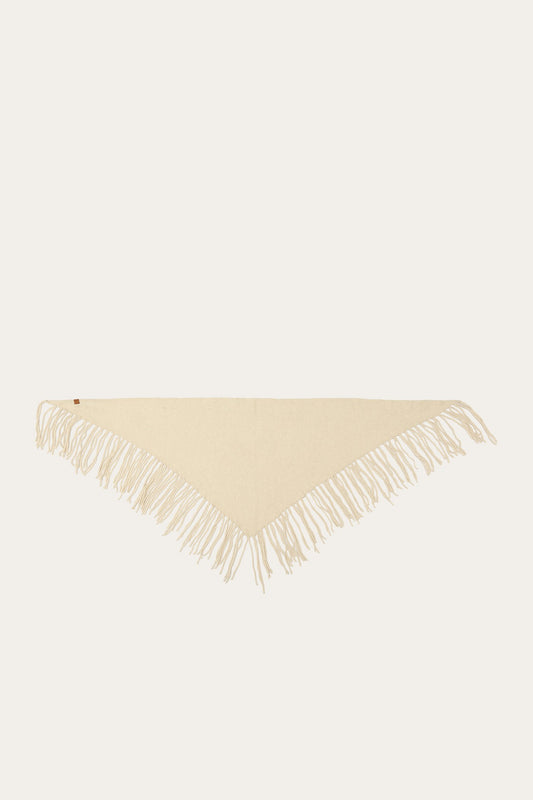 FRYE Birch Long Fringe Triangle Scarf