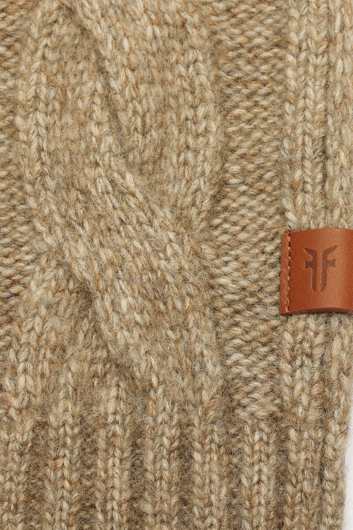 FRYE Burnt Olive Wide Cable Scarf