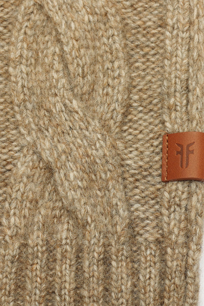 FRYE Burnt Olive Wide Cable Scarf