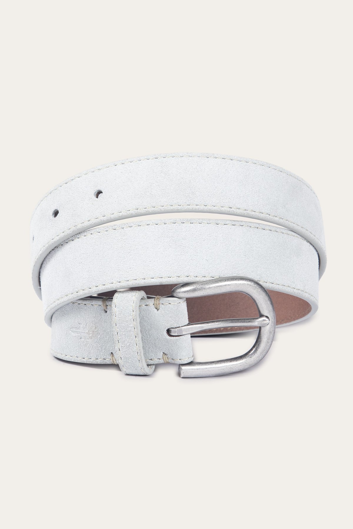 FRYE Women's Dusty Jade 30mm Suede Belt With Contrast Stitching