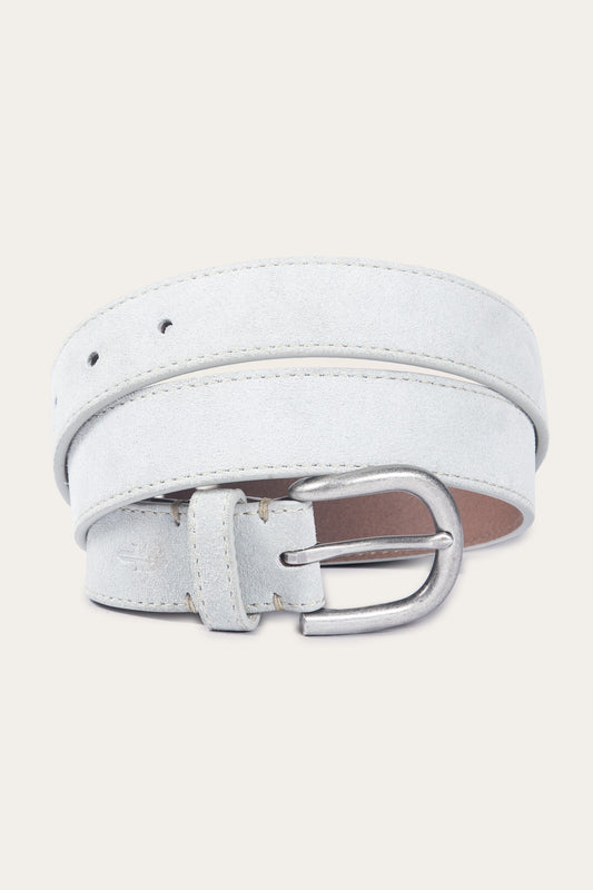 FRYE Women's Dusty Jade 30mm Suede Belt With Contrast Stitching
