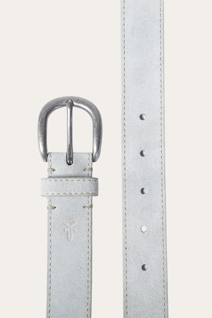 FRYE Women's Dusty Jade 30mm Suede Belt With Contrast Stitching