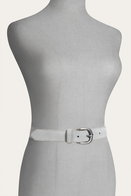FRYE Women's Dusty Jade 30mm Suede Belt With Contrast Stitching