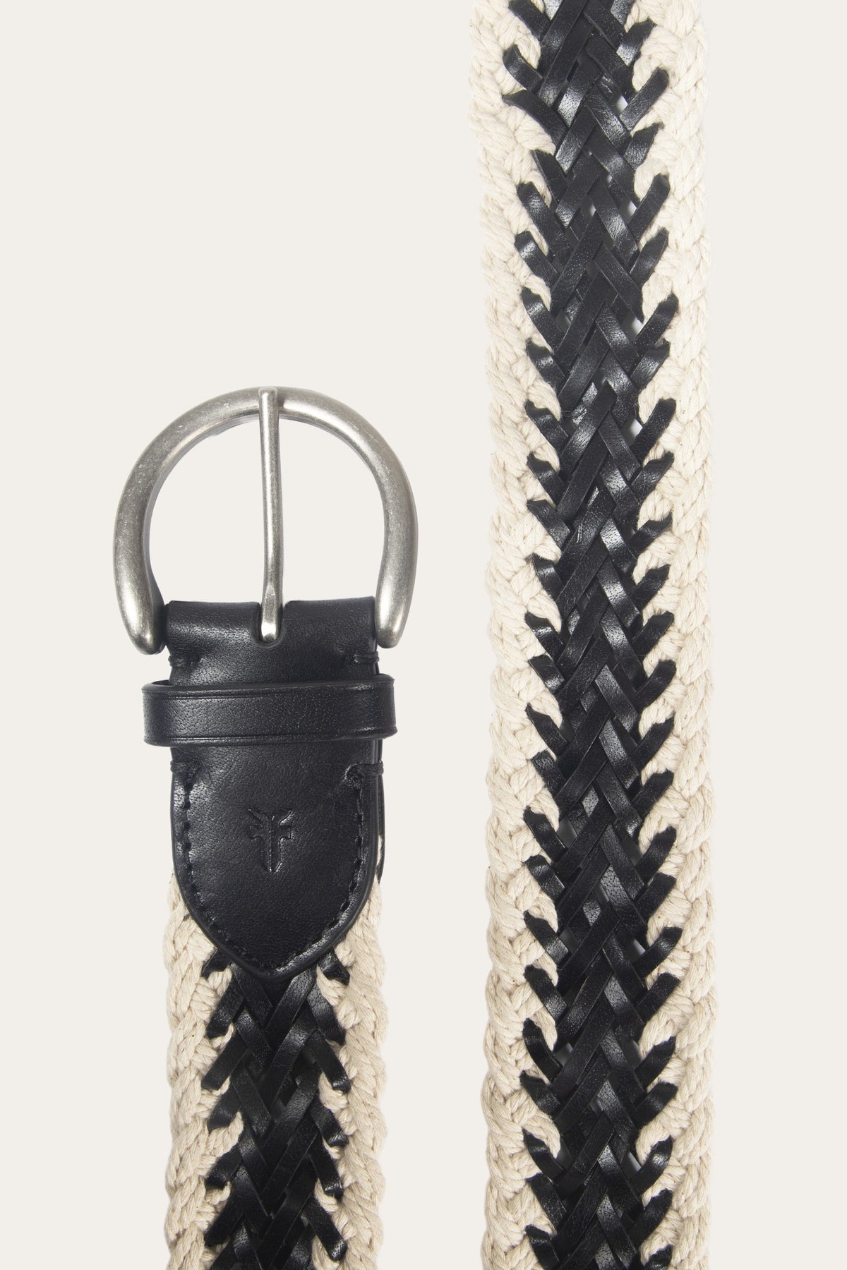FRYE Women's Black 38mm Braided Cording Belt