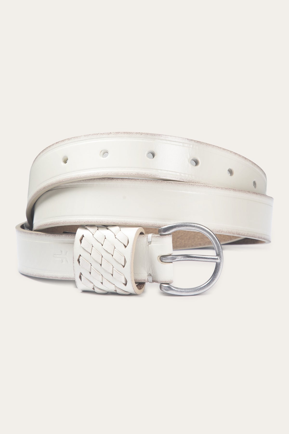 FRYE Women's Oat 25mm Woven Perf Keeper Belt