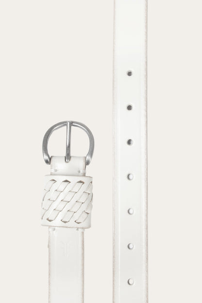 FRYE Women's Oat 25mm Woven Perf Keeper Belt