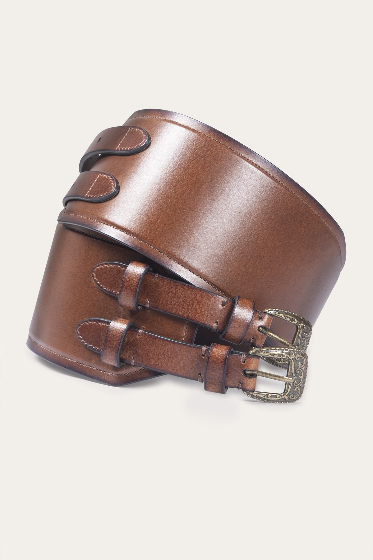 FRYE Women's Cognac 85mm Western Waist Belt