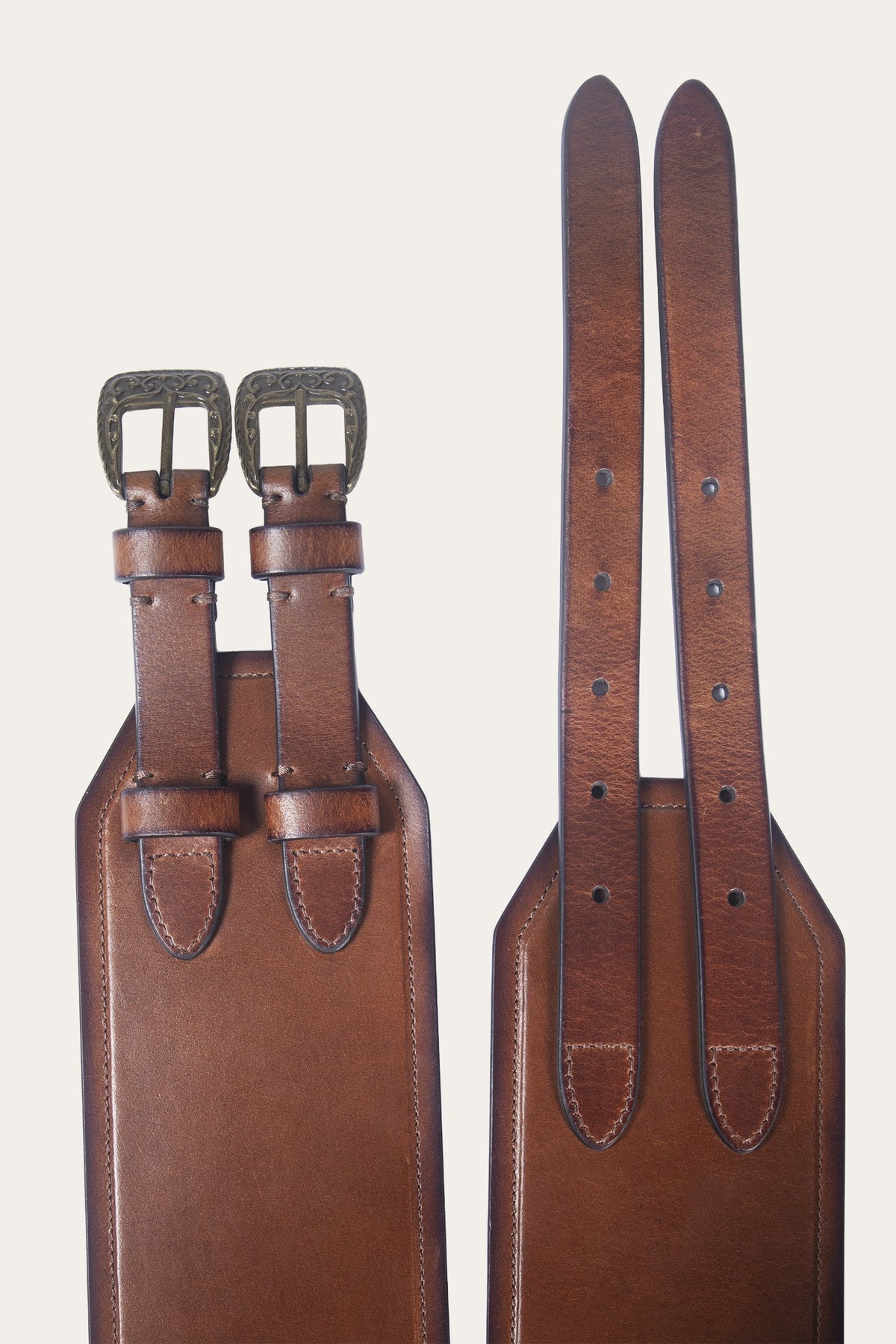 FRYE Women's Cognac 85mm Western Waist Belt