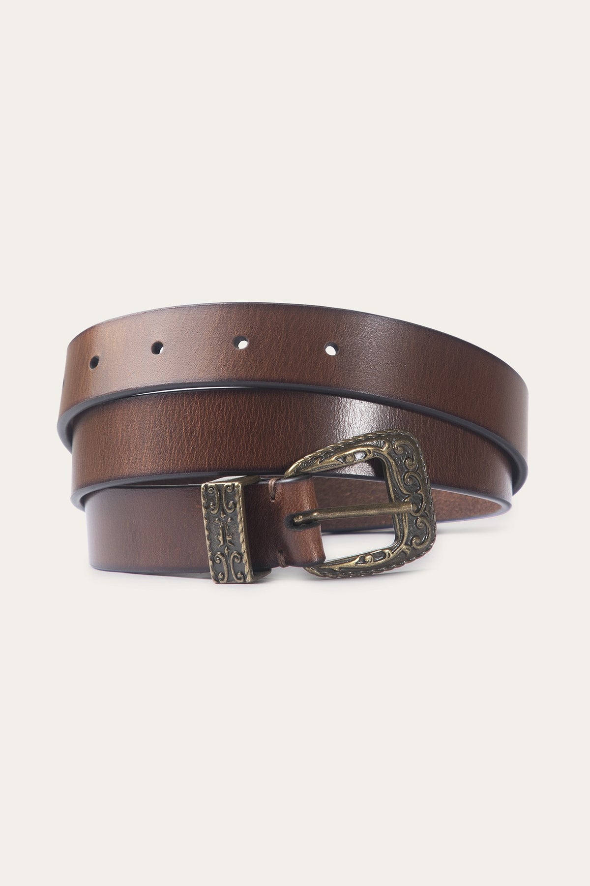FRYE Women's Cognac 25mm Western Belt