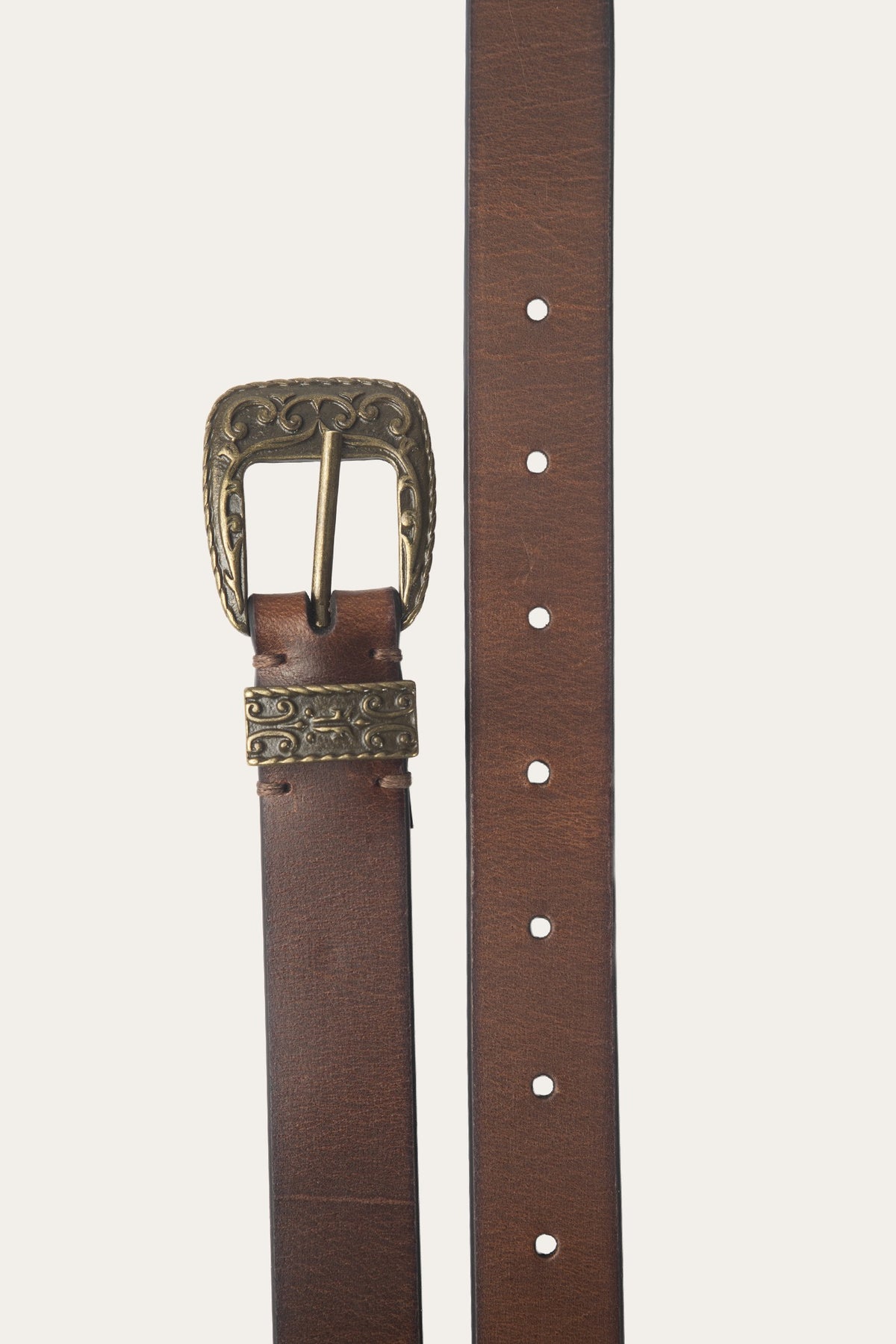 FRYE Women's Cognac 25mm Western Belt