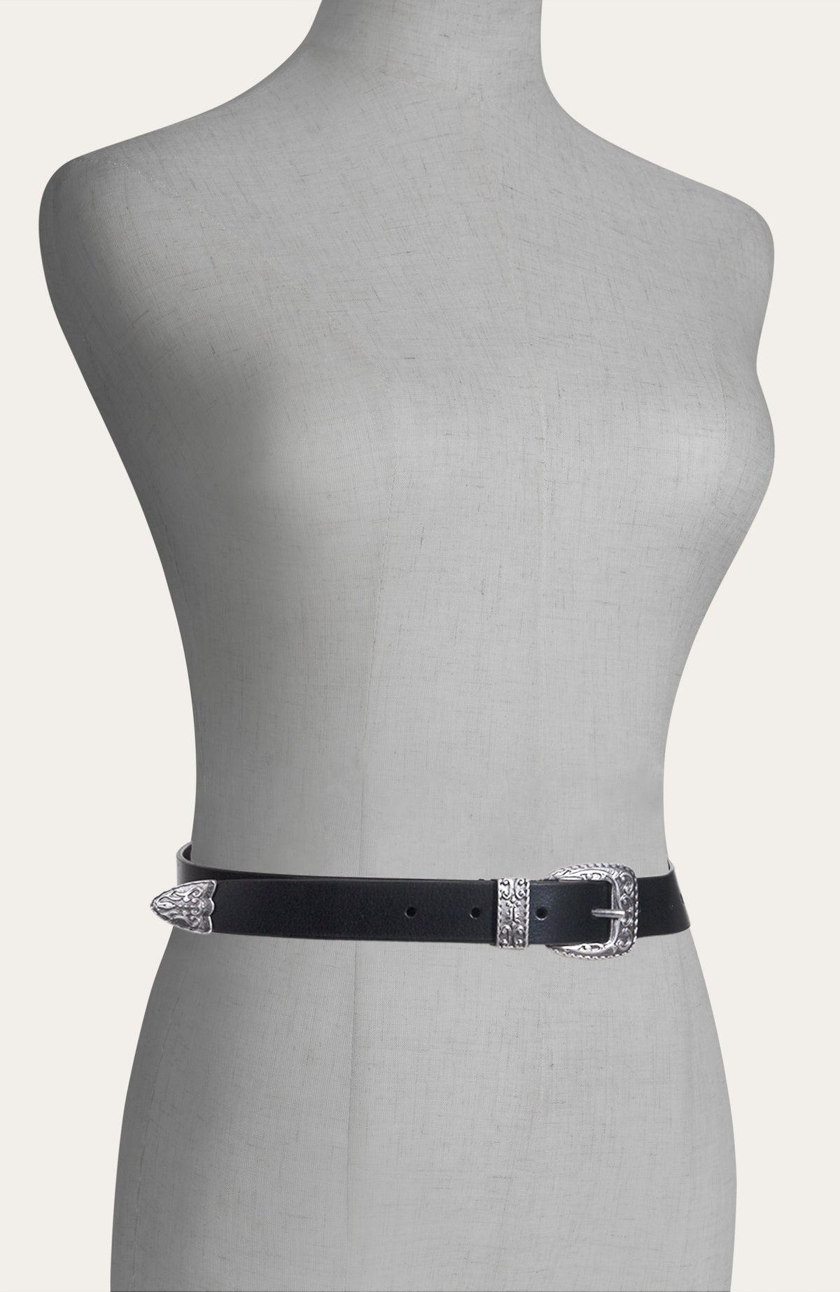 FRYE Women's Black 25mm Western Belt