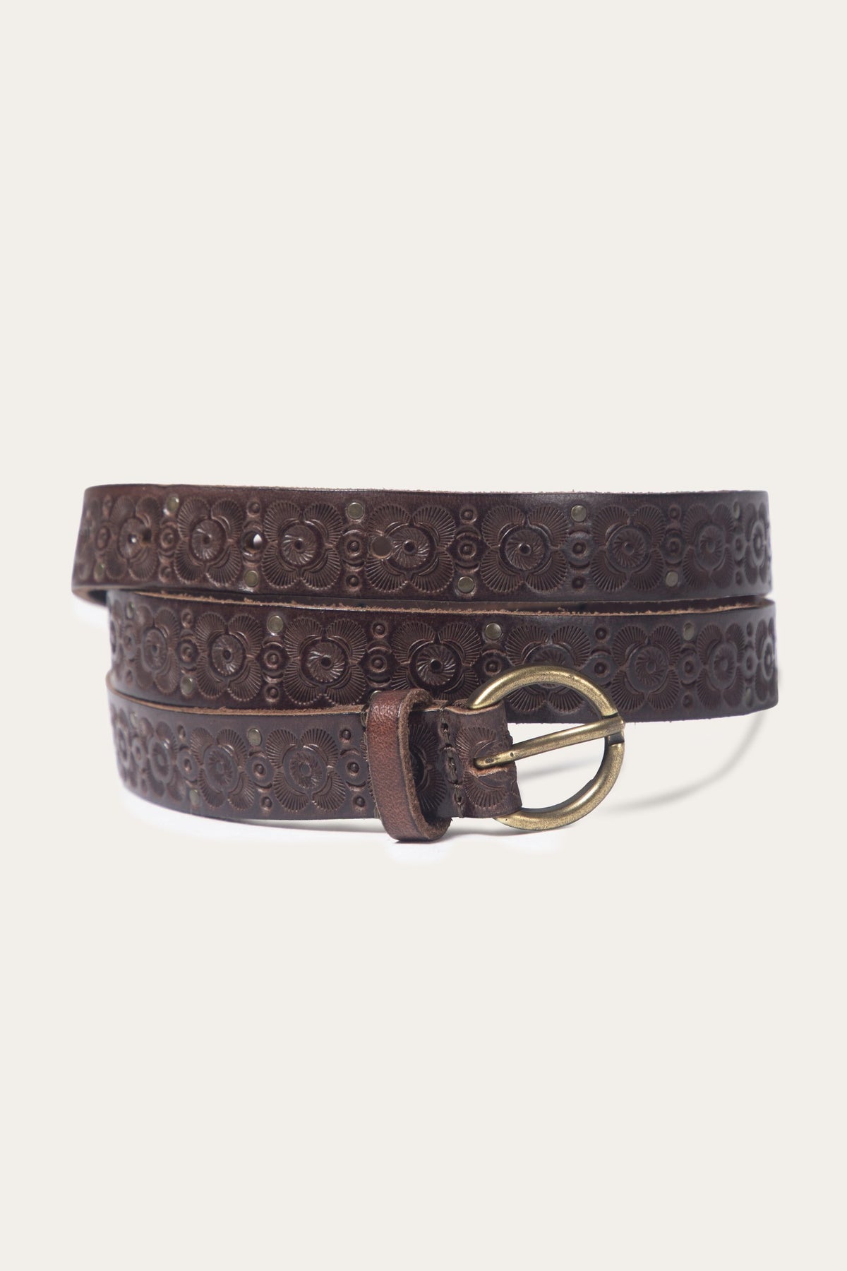 FRYE Tan 20mm Tooling & Stud Belt