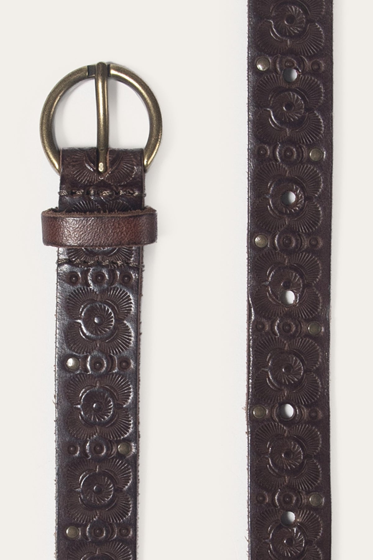 FRYE Tan 20mm Tooling & Stud Belt