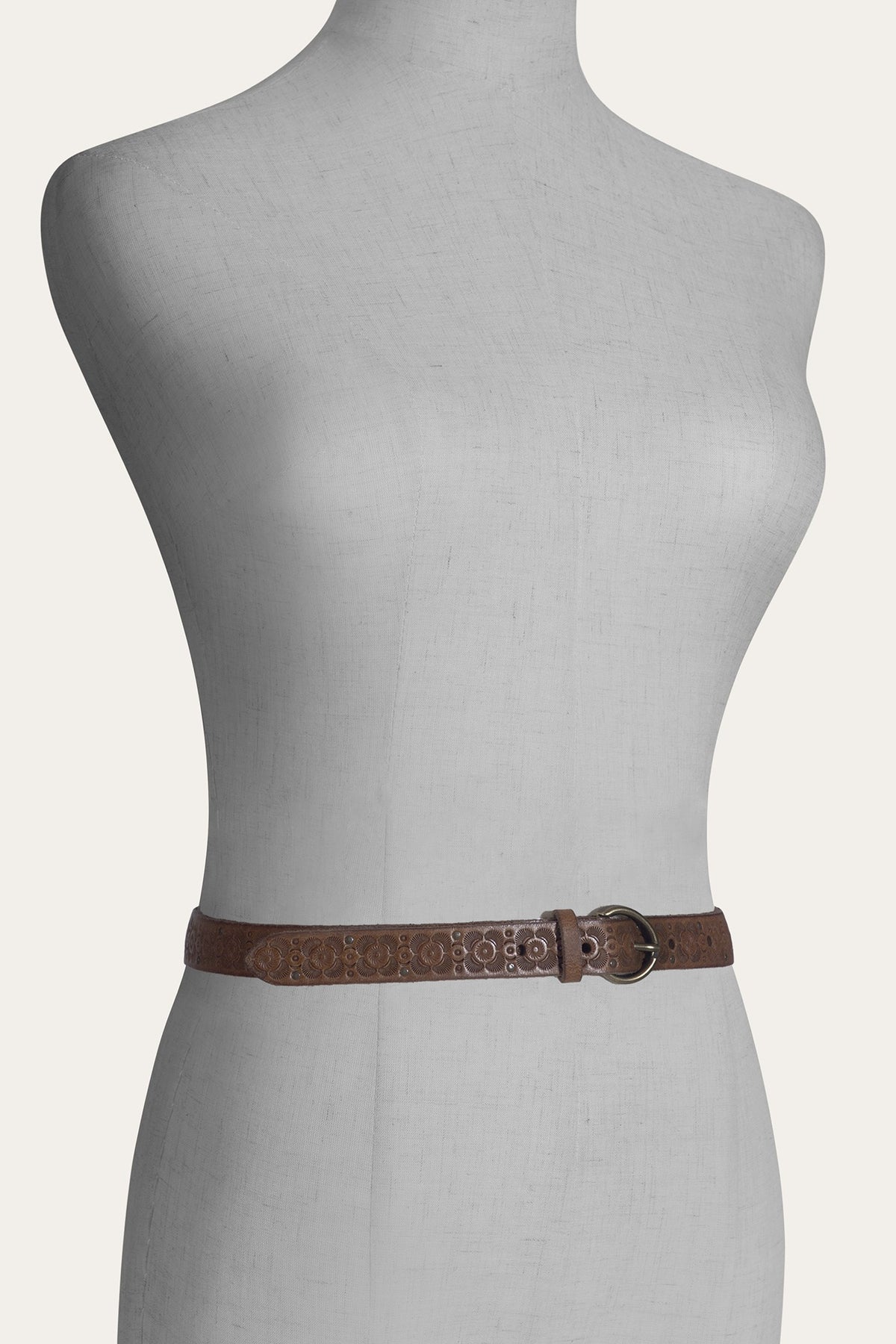 FRYE Light Whiskey 20mm Tooling & Stud Belt